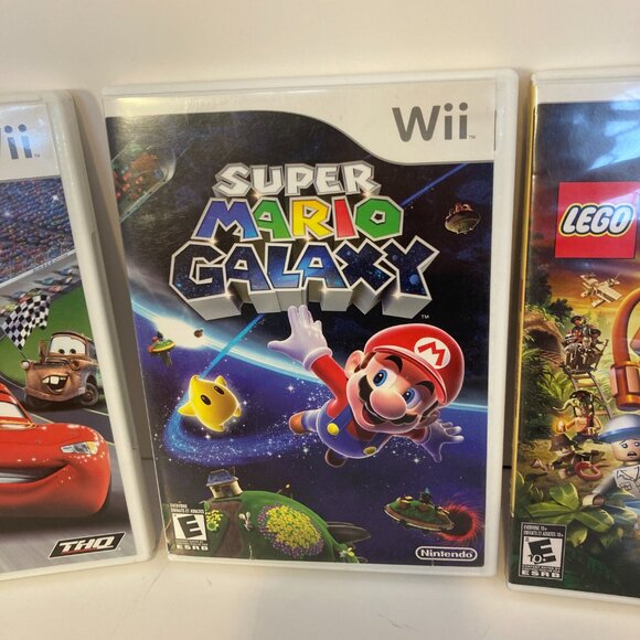 Nintendo Wii Video Game Bundle 3 Tested Super Mario Galaxy Cars Indiana Jones - Picture 7 of 13